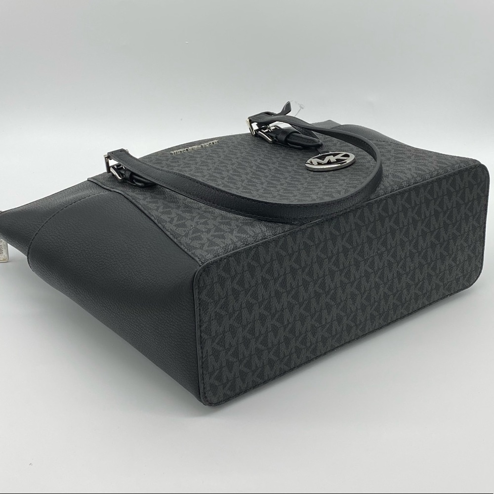 MICHAEL KORS CHARLOTTE LARGE TOP ZIP TOTE BLACK ML - Picture 13 of 16